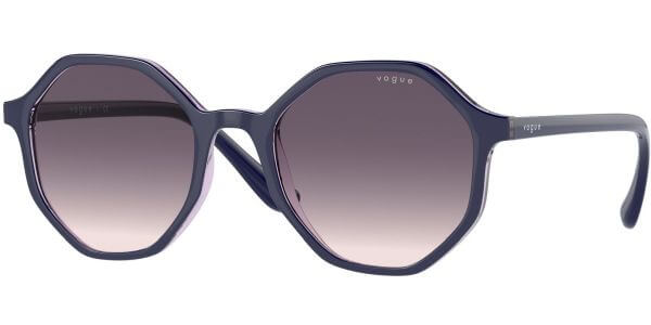 Sluneční brýle Vogue model 5222S, barva obruby modrá lesk, čočka šedá gradál, kód barevné varianty 296336. 