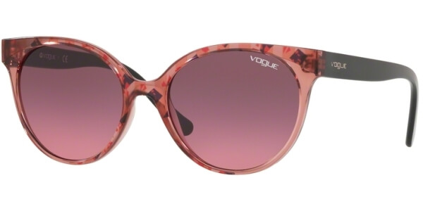 Sluneční brýle Vogue model 5246S, barva obruby červená lesk černá, čočka růžová gradál, kód barevné varianty 272920. 