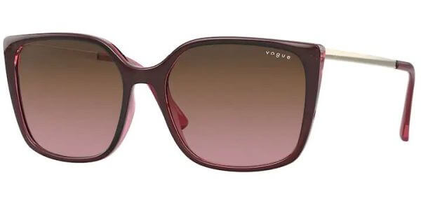 Sluneční brýle Vogue model 5353S, barva obruby růžová lesk zlatá, čočka růžová gradál, kód barevné varianty 287314. 