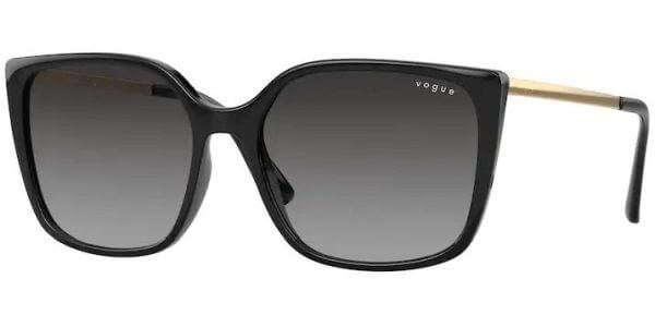 Sluneční brýle Vogue model 5353S, barva obruby černá lesk zlatá, čočka šedá gradál, kód barevné varianty W4411. 
