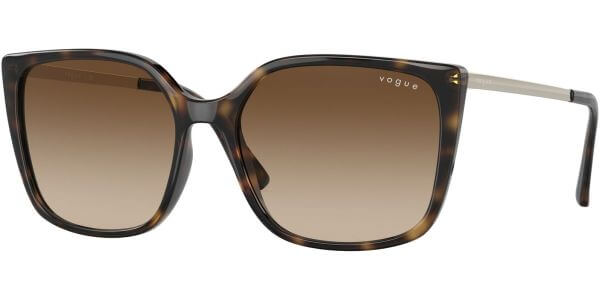 Sluneční brýle Vogue model 5353S, barva obruby hnědá lesk zlatá, čočka hnědá gradál, kód barevné varianty W65613. 