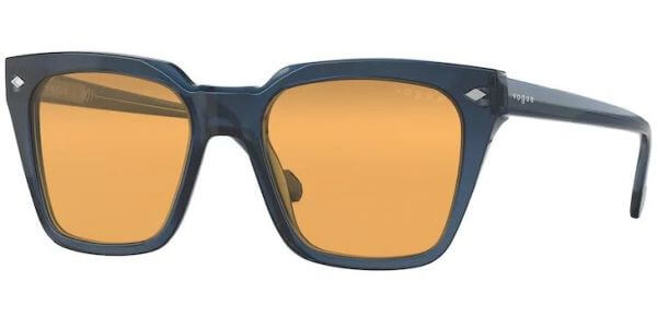 Sluneční brýle Vogue model 5380S, barva obruby modrá lesk, čočka oranžová, kód barevné varianty 27607. 