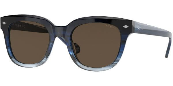 Sluneční brýle Vogue model 5408S, barva obruby modrá lesk čirá, čočka hnědá, kód barevné varianty 297173. 