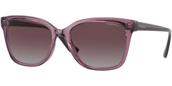 Sluneční brýle Vogue model 5426S, barva obruby fialová lesk čirá, čočka fialová gradál polarizovaná, kód barevné varianty 276162. 