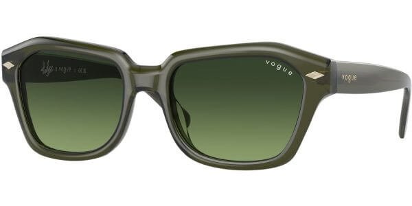 Sluneční brýle Vogue model 5444S, barva obruby zelená lesk, čočka zelená gradál, kód barevné varianty 30032A. 
