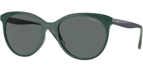 Sluneční brýle Vogue model 5453S, barva obruby zelená lesk, čočka šedá polarizovaná, kód barevné varianty 305081. 