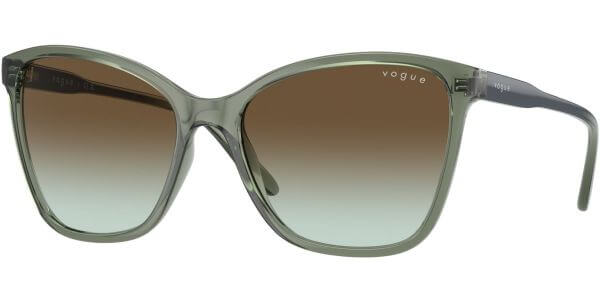 Sluneční brýle Vogue model 5520S, barva obruby zelená lesk čirá, čočka zelená gradál polarizovaná, kód barevné varianty 3086E8. 