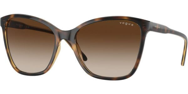 Sluneční brýle Vogue model 5520S, barva obruby hnědá lesk, čočka hnědá gradál, kód barevné varianty W65613. 