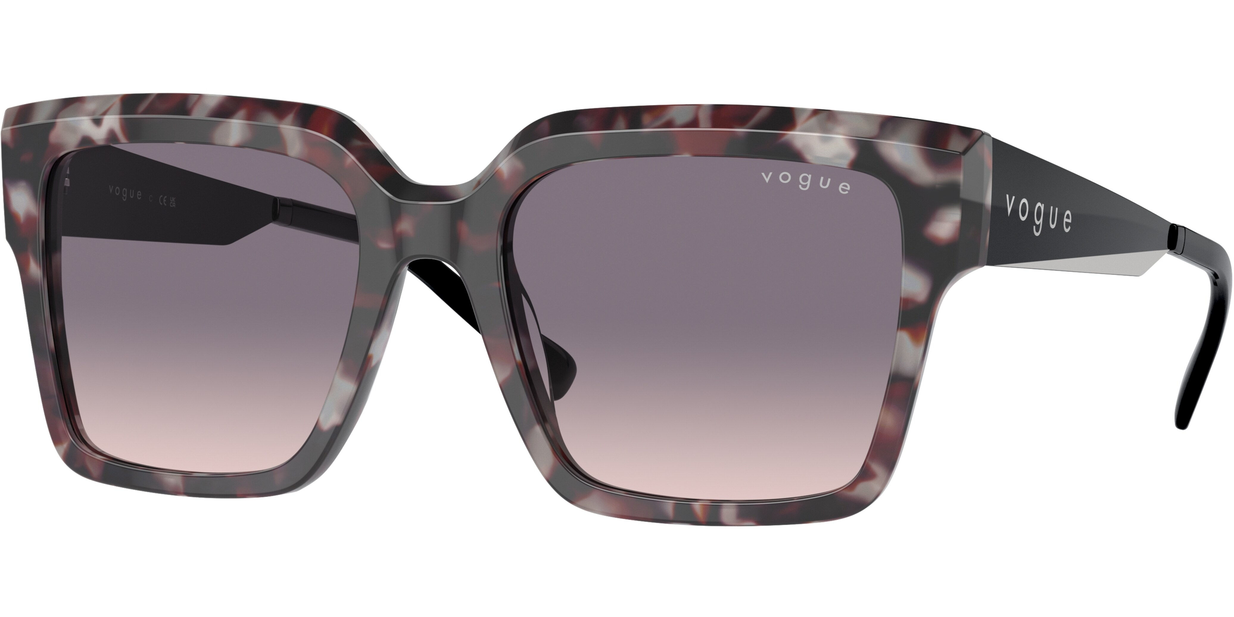 Sluneční brýle Vogue model 5553S, barva obruby šedá lesk černá, čočka šedá gradál, kód barevné varianty 314936. 