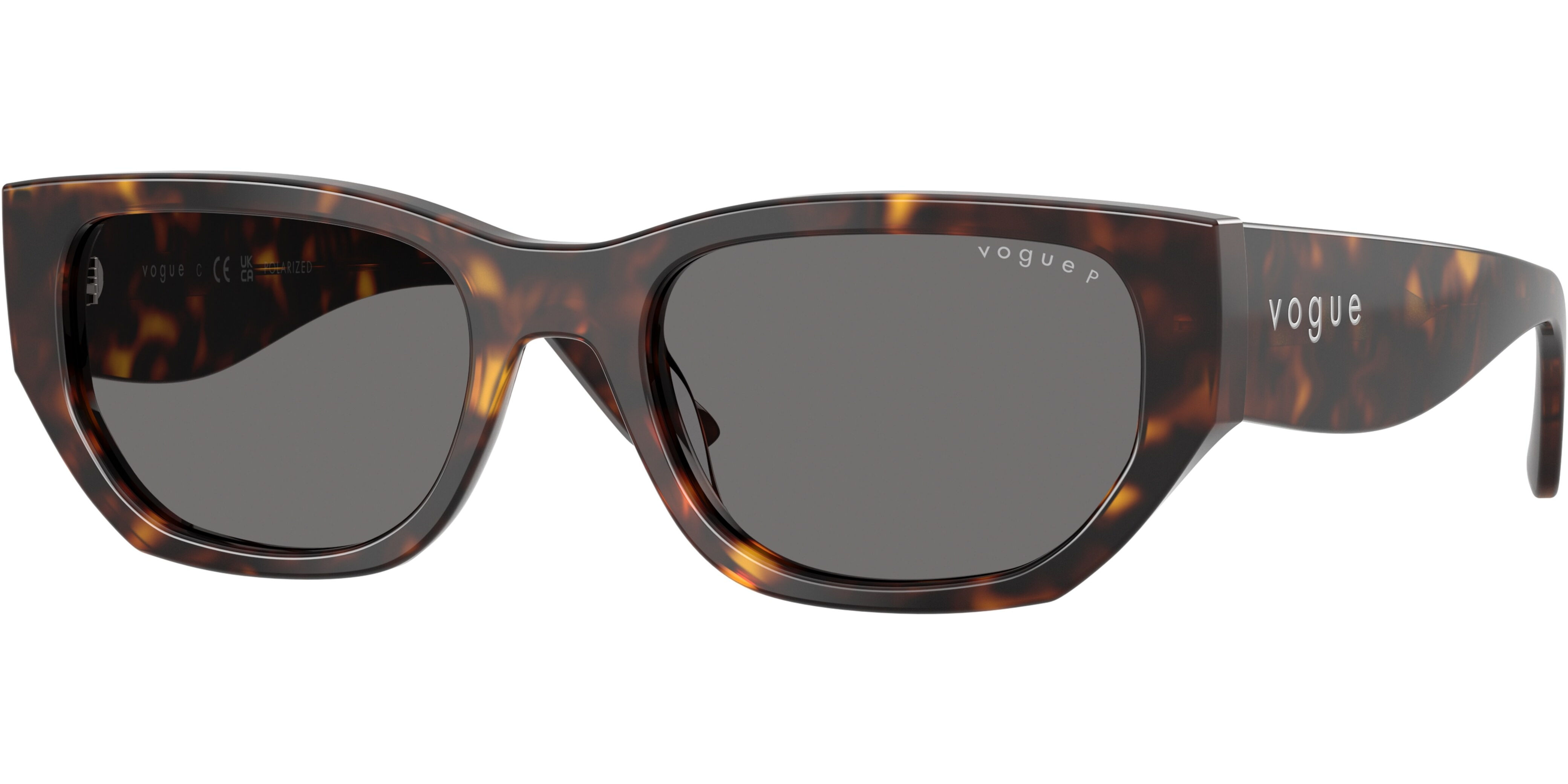 Sluneční brýle Vogue model 5586S, barva obruby hnědá lesk, čočka šedá polarizovaná, kód barevné varianty W65681. 