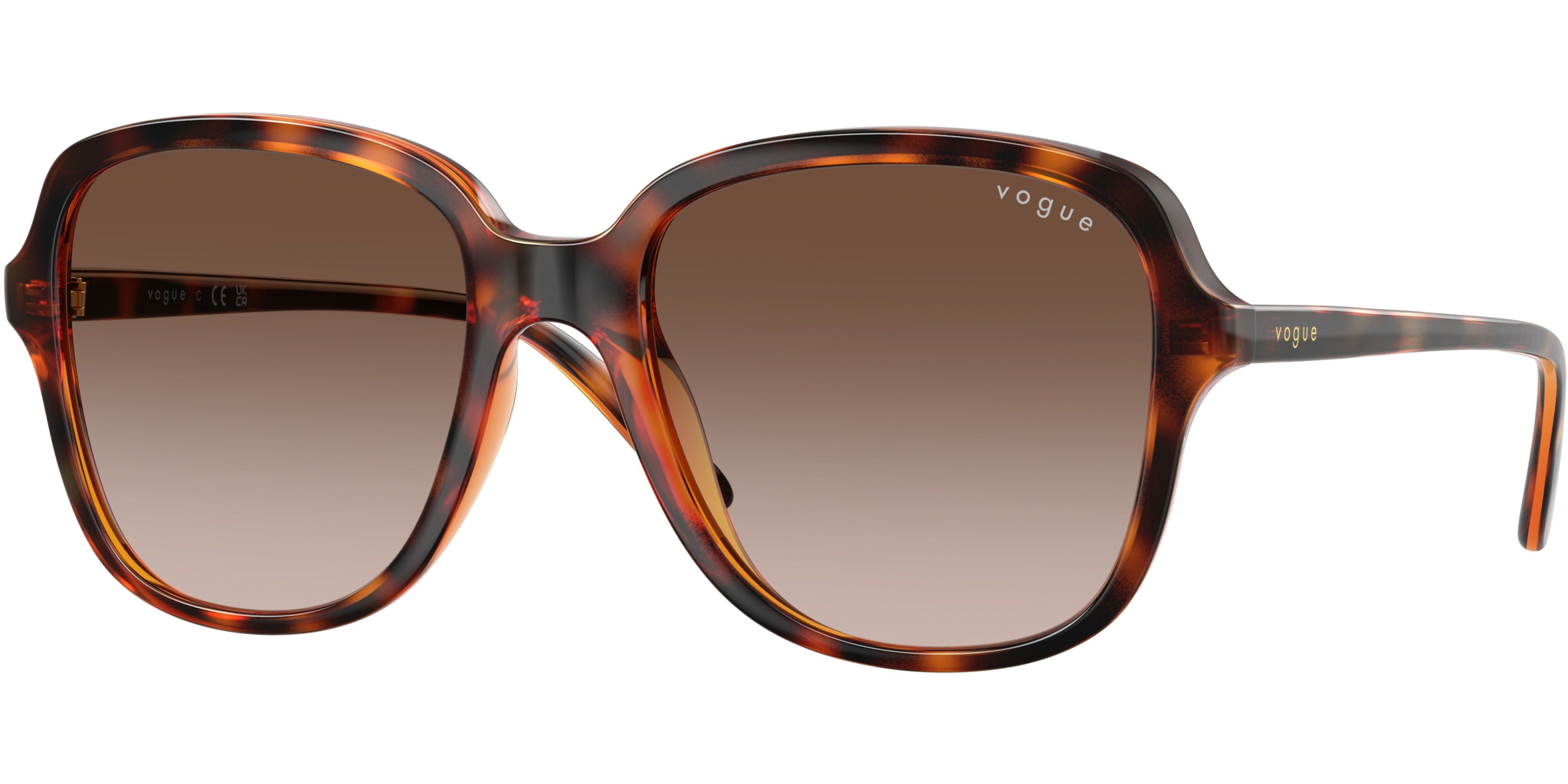 Sluneční brýle Vogue model 5601S, barva obruby hnědá lesk, čočka hnědá gradál, kód barevné varianty W65613. 