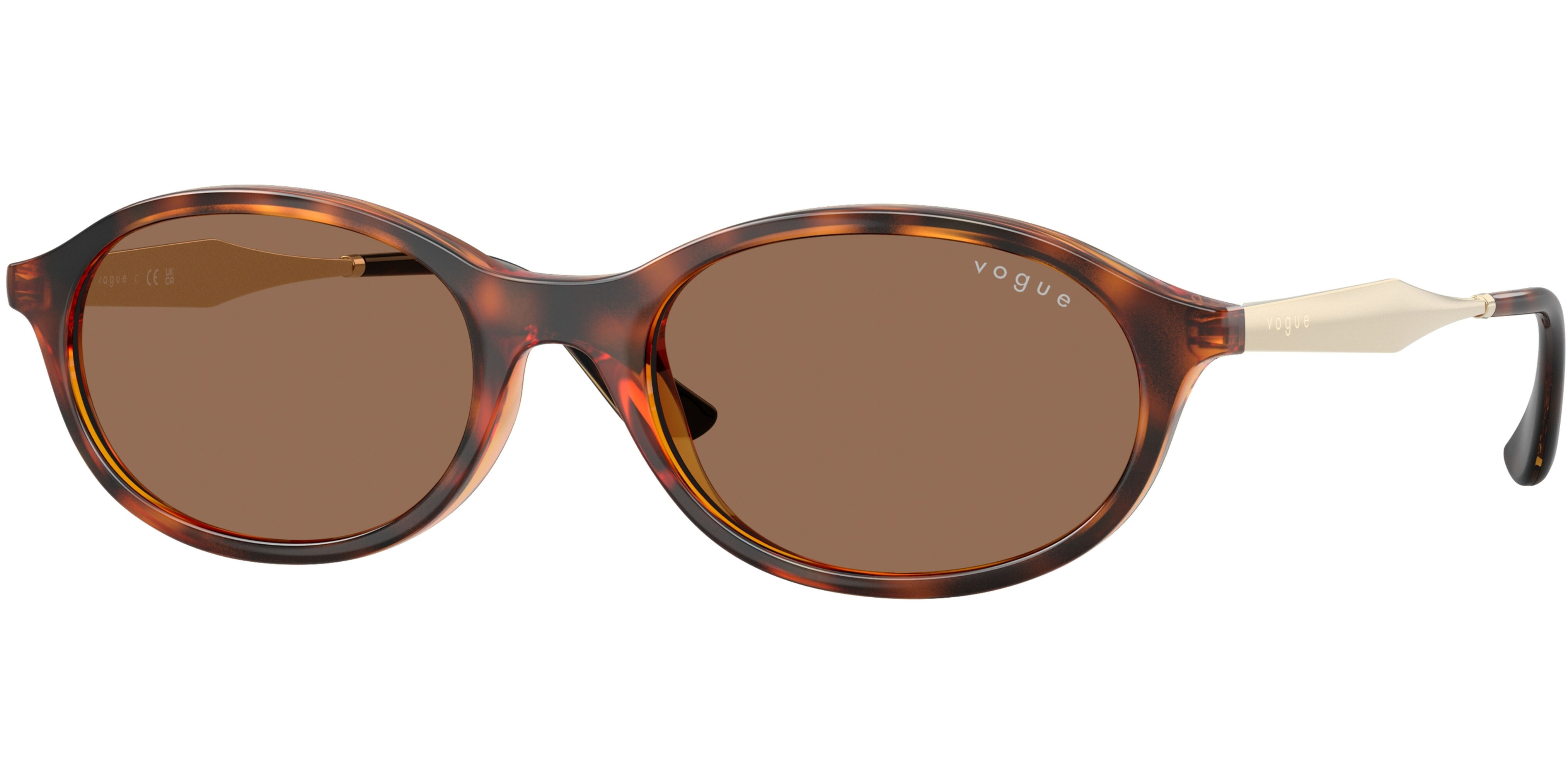 Sluneční brýle Vogue model 5625S, barva obruby hnědá lesk zlatá, čočka hnědá, kód barevné varianty W65673. 