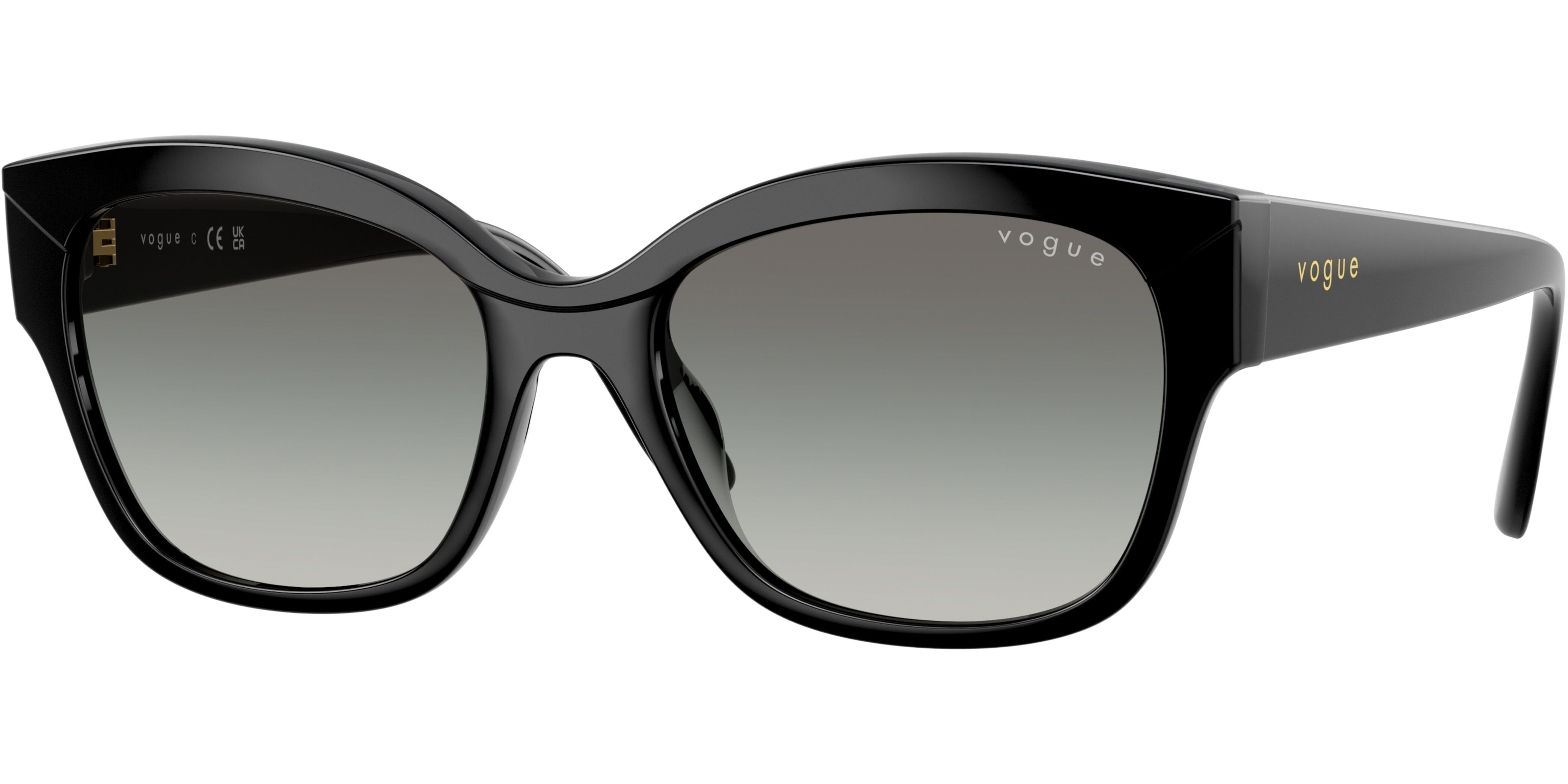 Sluneční brýle Vogue model 5638SU, barva obruby černá lesk, čočka šedá gradál, kód barevné varianty W4411. 
