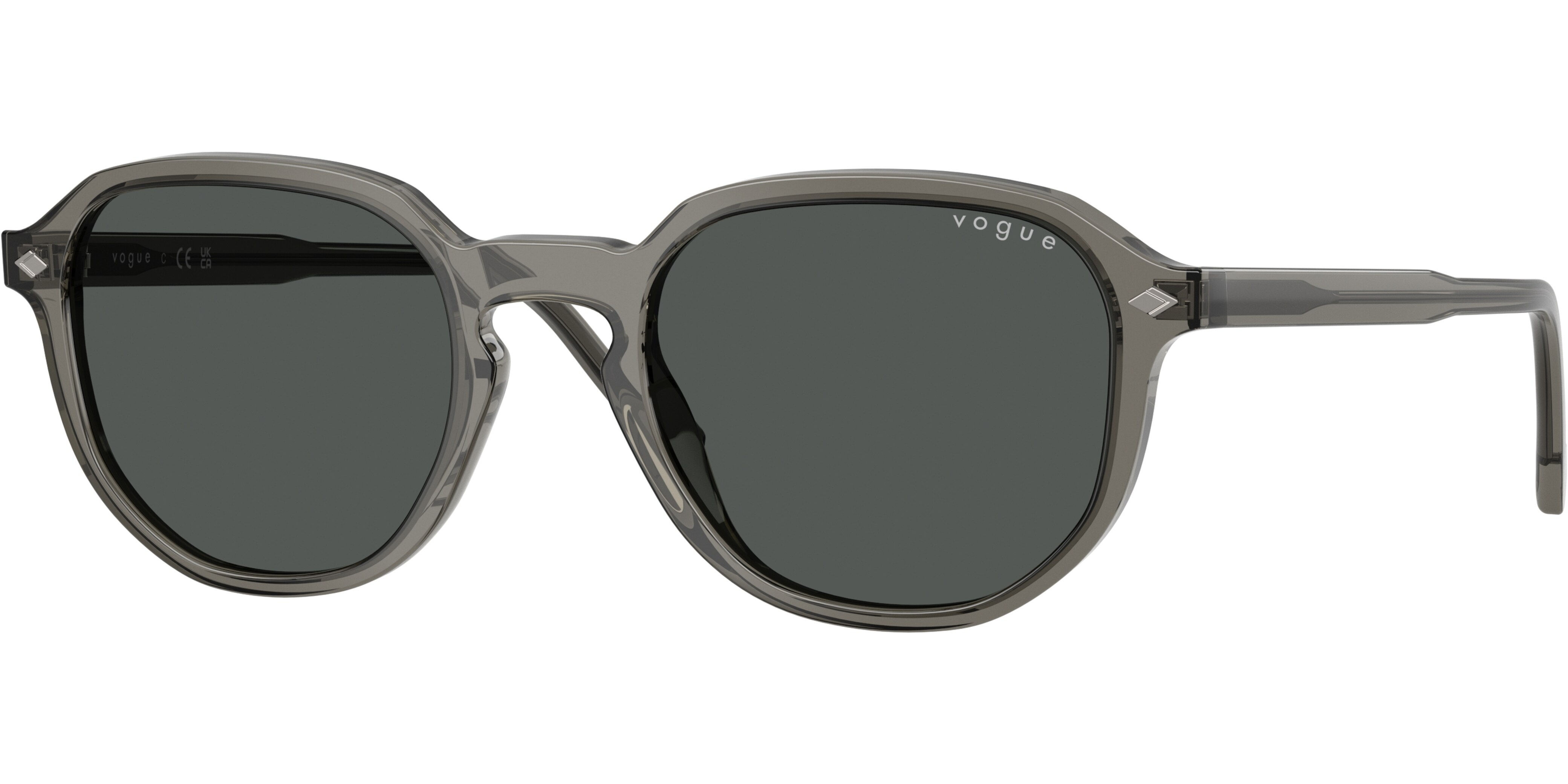 Sluneční brýle Vogue model 5707S, barva obruby šedá lesk, čočka šedá gradál, kód barevné varianty 329487. 