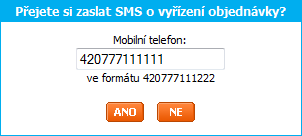 Informace o čočkách sms zprávou